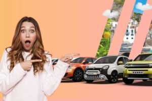 ragazza e automobili sullo sfondo